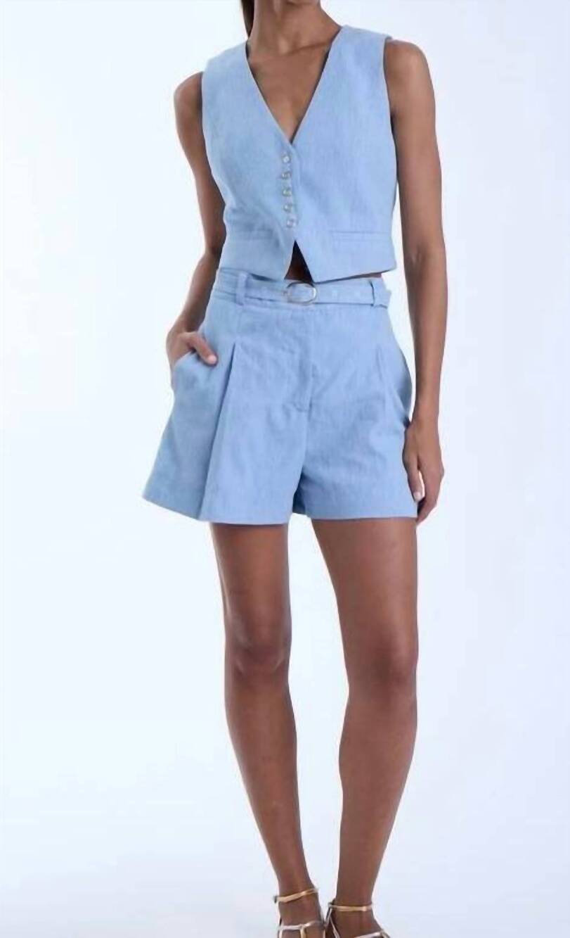 NEW KARINA GRIMALDI taylor vest in blue